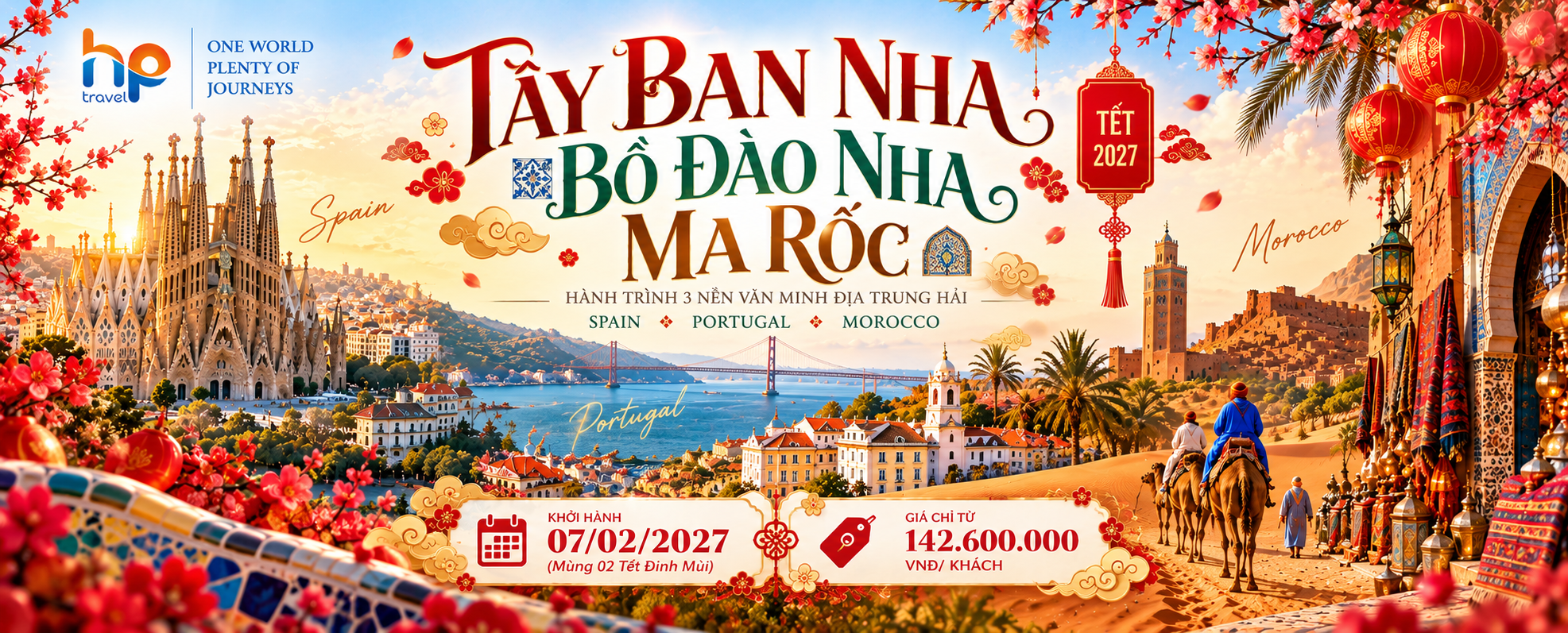 TOUR TẾT ĐINH MÙI 2027 - HÀNH TRÌNH 3 NỀN VĂN MINH ĐỊA TRUNG HẢI